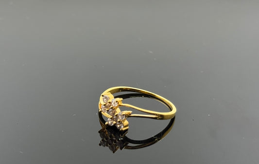 22k Solid Gold Ladies Simple Ring GR473