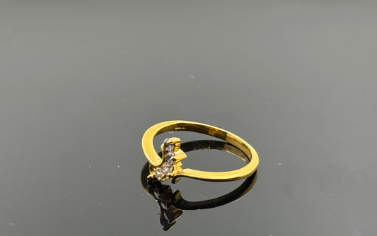 22k Solid Gold Ladies Simple Ring GR478