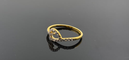 22k Solid Gold Ladies Simple Ring GR482