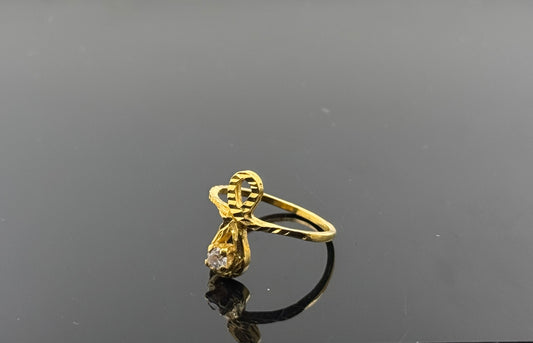 22k Solid Gold Ladies Simple Ring GR489