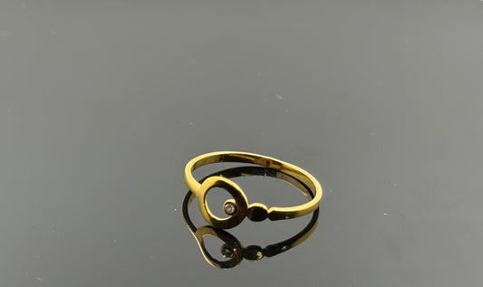 21k Solid Gold Ladies Simple Ring GR492