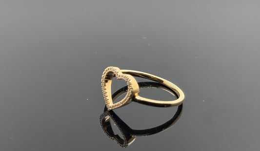18k Solid Gold Ladies Simple Ring GR493