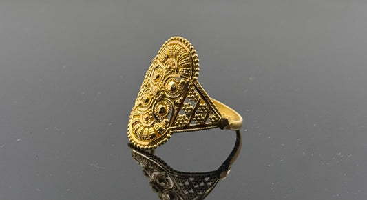 22k Solid Gold Ladies Simple Ring GR499