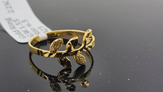 22k Solid Gold Ladies Simple Ring GR50