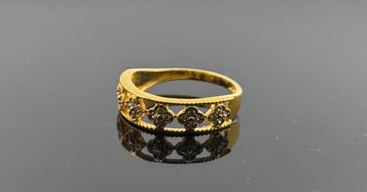 22k Solid Gold Ladies Simple Ring GR517