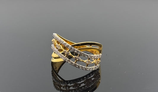 22k Solid Gold Ladies Simple Ring GR530