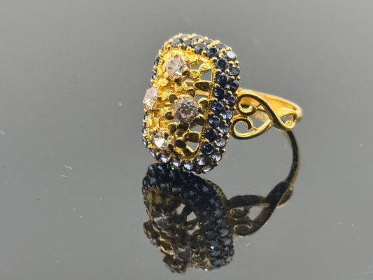 22k Solid Gold Ladies Simple Ring GR566