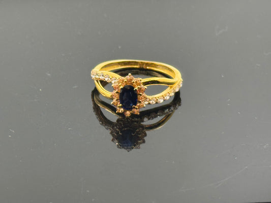 22k Solid Gold Ladies Simple Ring GR569