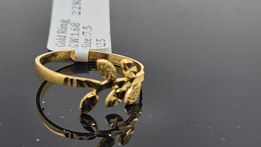 22k Solid Gold Ladies Simple Ring GR57