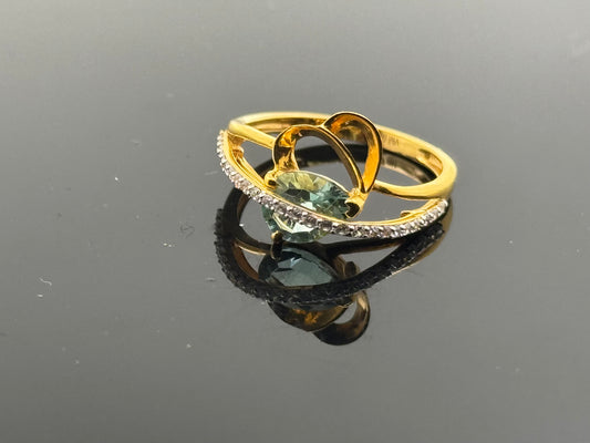 22k Solid Gold Ladies Simple Ring GR572