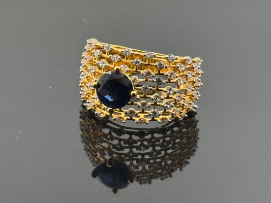 22k Solid Gold Ladies Simple Ring GR405