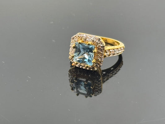 22k Solid Gold Ladies Simple Ring GR586