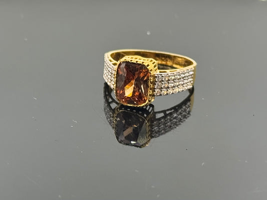 22k Solid Gold Ladies Simple Ring GR600