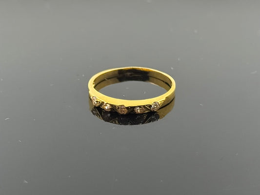 22k Solid Gold Ladies Simple Ring GR648