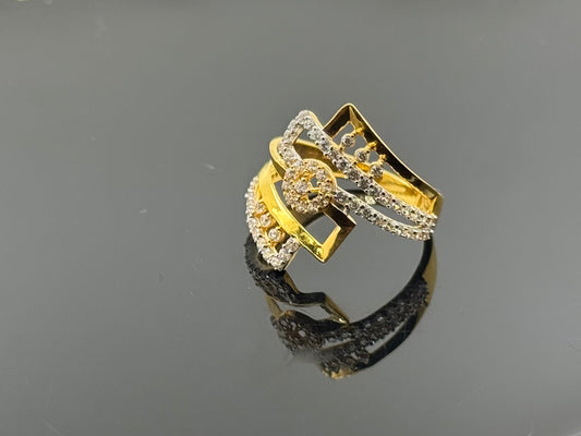 22k Solid Gold Ladies Simple Ring GR657