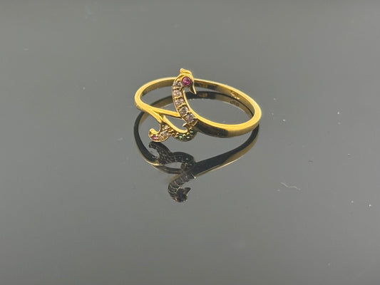 22k Solid Gold Ladies Simple Ring GR6660