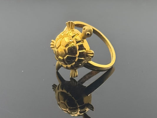 22k Solid Gold Ladies Simple Ring GR666