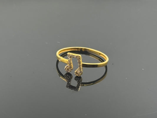 21k Solid Gold Ladies Simple Ring GR669