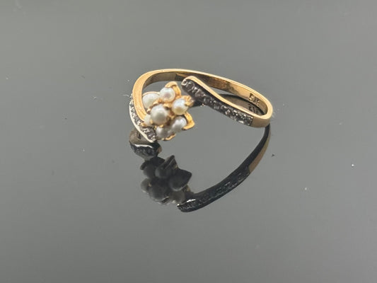 21k Solid Gold Ladies Simple Ring GR671
