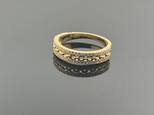 18k Solid Gold Ladies Simple Ring GR677