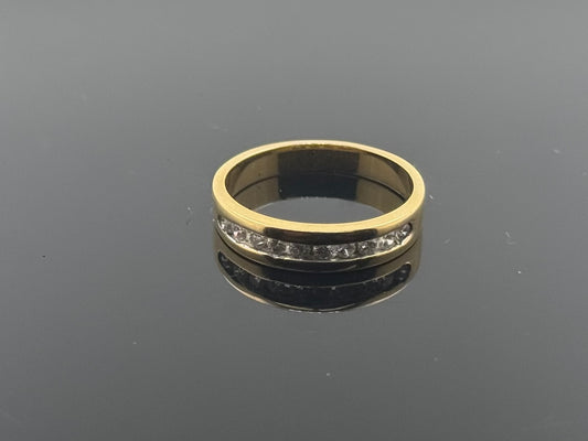 18k Solid Gold Ladies Simple Ring GR678