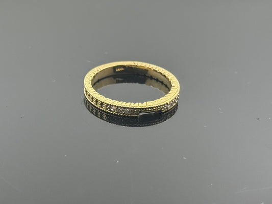 18k Solid Gold Ladies Simple Ring GR679