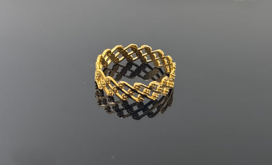 22k Solid Gold Ladies Simple Ring GR694