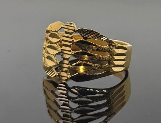 22k Solid Gold Ladies Simple Ring GR695