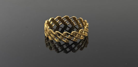 22k Solid Gold Ladies Simple Ring GR699