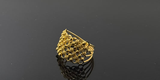 22k Solid Gold Ladies Simple Ring GR716
