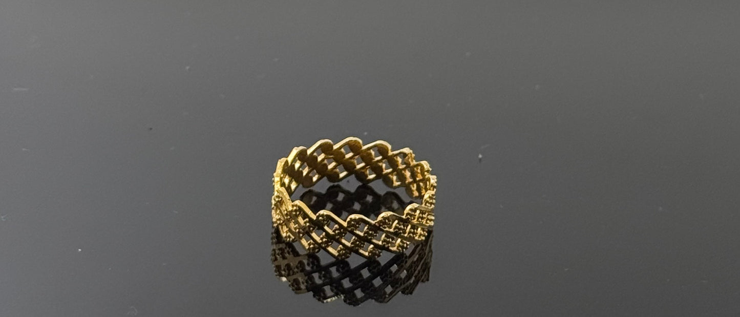 22k Solid Gold Ladies Simple Ring GR719