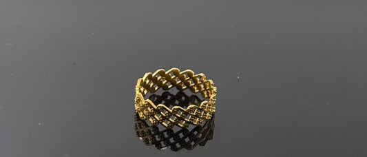 22k Solid Gold Ladies Simple Ring GR719