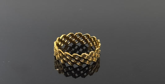 22k Solid Gold Ladies Simple Ring GR725