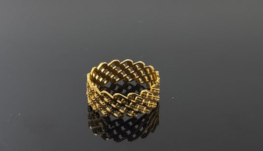 22k Solid Gold Ladies Simple Ring GR726