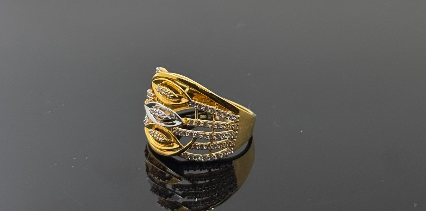 22k Solid Gold Ladies Simple Ring GR727