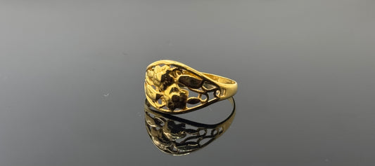 22k Solid Gold Ladies Simple Ring GR733