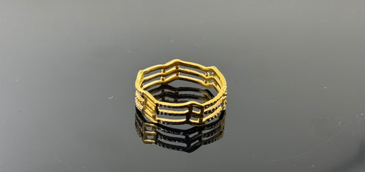 22k Solid Gold Ladies Simple Ring GR739
