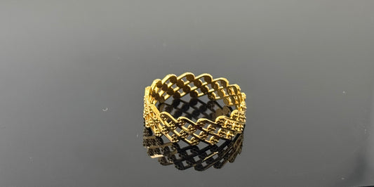 22k Solid Gold Ladies Simple Ring GR745