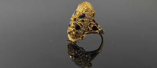 22k Solid Gold Ladies Simple Ring GR749