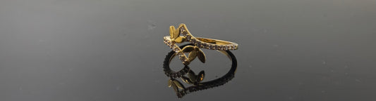 22k Solid Gold Ladies Simple Ring GR781