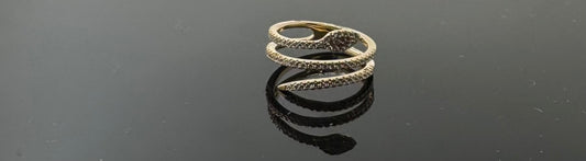 18k Solid Gold Ladies Simple Ring GR819