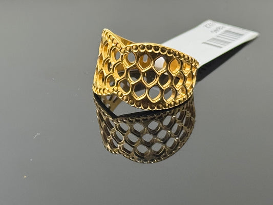 22k Solid Gold Ladies Simple Ring GR846