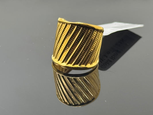 21k Solid Gold Ladies Simple Ring GR859