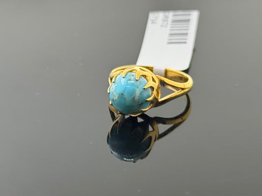 18k Solid Gold Ladies Simple Ring GR872