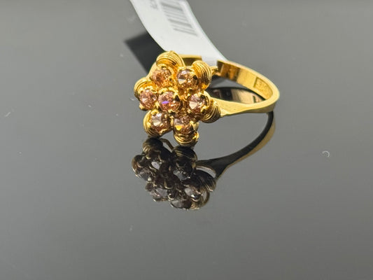 22k Solid Gold Ladies Simple Ring GR878