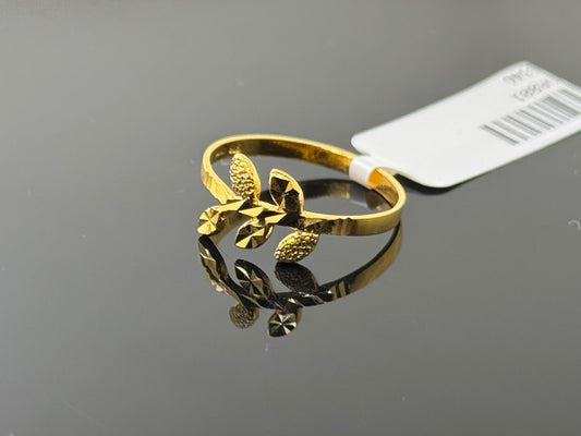 22k Solid Gold Ladies Simple Ring GR881