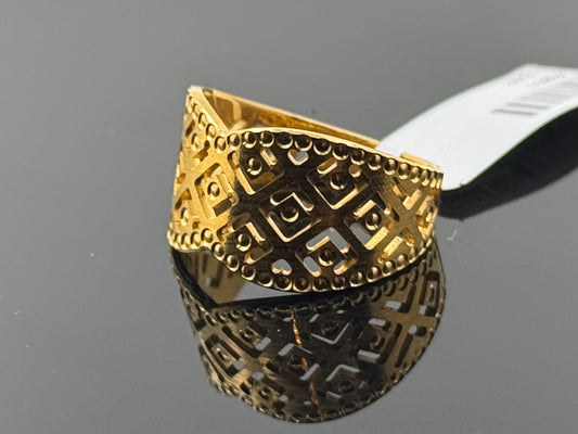 22k Solid Gold Ladies Simple Ring GR897