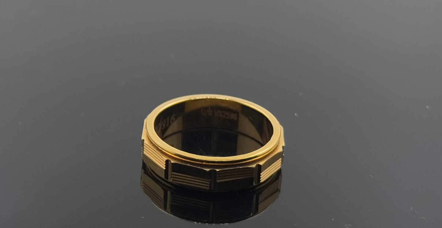 22k Solid Gold Ladies Simple Ring GR948