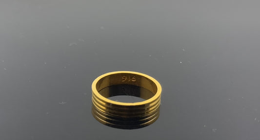 22k Solid Gold Ladies Simple Ring GR951