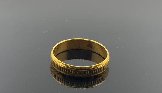 22k Solid Gold Ladies Simple Ring GR952